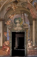 Palazzo Rosso: La Loggia. Sulla volta "il Tempio di Diana", affresco di Paolo Gerolamo Piola