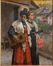 Camillo Verno (1870-1942), "Grape Festival in Chambave  (Courmayeur)"