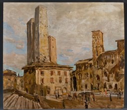 Giuseppe Graziosi  (1879-1942), " San Gimignano"