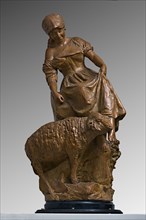 Silvestro Barberini (1854-1916), "Female Sheperd with a Goat"