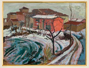 Augusto Baracchi (1878-1942), " Snowfall in Carpi"