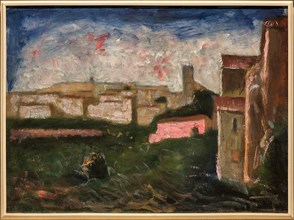Museo Novecento: "View of Coreglia", by Carlo Carrà, 1925