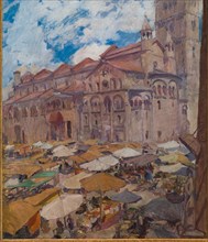 Giuseppe Graziosi (1879-1942): " Grande Square in Modène"