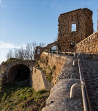 Civita di Bagnoregio: partial view of the climb to the Lazio Hamlet