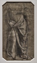"Drapery of a Seated Figure, in Frontal View", by Leonardo da Vinci