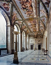 Rome, Villa Farnesina: view of the Loggia of Cupid and Psyche