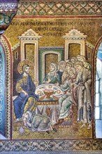 Monreale, Duomo: "Mary Magdalene anoints Jesus' feet with ointments, washes them with her tears and dries them with her hair"