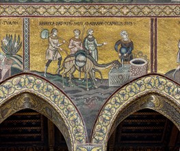 Monreale, Duomo: "Rebecca makes Abraham and his camels drink"