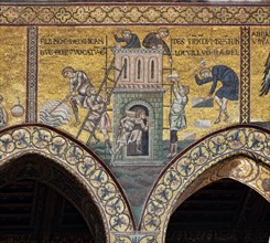 Monreale, Duomo: "The construction of the Tower of Babel"