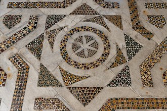 Monreale Cathedral, Northern transept: mosaic floor in opus sectile with geometric motifs