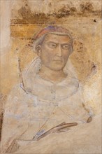 Portrait of Saint (St. Yves Hélory?)”. Frescoes by Jacopo di Cione