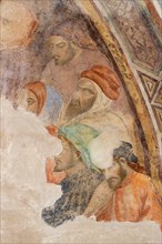 “Five unidentified figures”. Frescoes by Jacopo di Cione