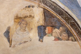 “Lunette with Figure of a Saint and five unidentified figures”. Frescoes by Jacopo di Cione