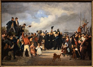 "The reception of Thorvaldsen at the customs on September 17, 1838", by Fritz Westphal