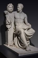"Seated Antonio Canova with his arm aourn the Phidian Herma of Jupiter", by Giovanni Ceccarini