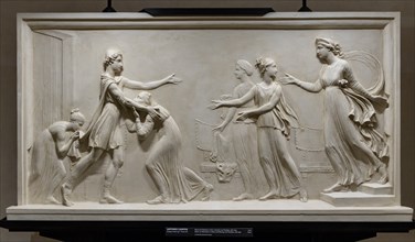 "Return of Telemachus to Ithaca and meeting with Penelope", by Antonio Canova