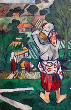Goncharova, 'Washing the Canvases'