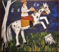 Larionov, 'Soldier riding a Horse'