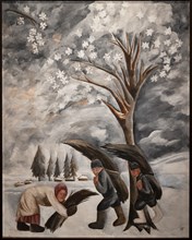 Goncharova, 'Winter: picking Firewood'