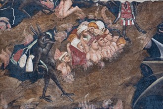 Andrea Orcagna: 'Punishment of the Miser and the Wrathful and Satan devouring Judas'