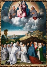 “Apparizione della Madonna con Bambino fra i santi Francesco d’Assisi e Bernardino da Siena ai confratelli della Neve"
