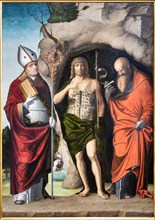 “S. Giovanni Battista fra S. Agostino e il profeta Elia”, di Antonio da Pavia