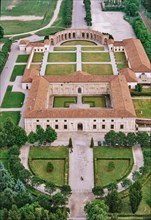Vue aérienne du Palais Te à Mantoue