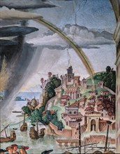 Fresque du mur nord-est de la Libreria Piccolomini à Sienne