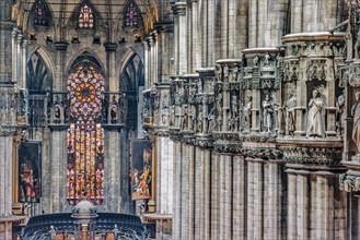 Dôme de Milan : vue de la nef