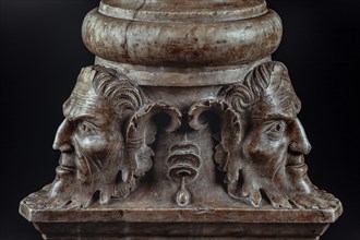 Base of the sculpture 'The Three Graces', located at the Piccolomini Library in Siena