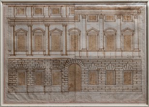 Presentation drawing of the palace project for Iseppo and Livia Porto