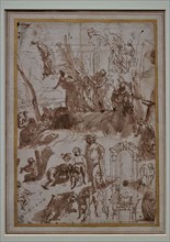 Studies for “Finding of Moses”, by Veronese