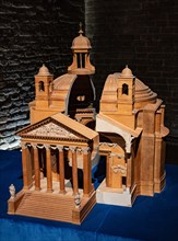 Model of “the small temple of Villa Barbaro in Maser“,  by Andrea Palladio