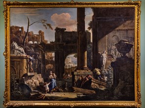 “Perspective with ruins and figures”, by Marco and Sebastian Ricci