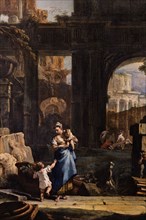 “Perspective with ruins and figures”, by Marco and Sebastian Ricci