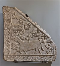 Fragment of tympanum with cross and cruciferous lamb