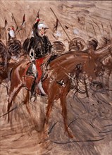 “Dragoons on horseback” by Giovanni Boldini