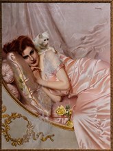 “On the sofa” by Vittorio Matteo Corcos
