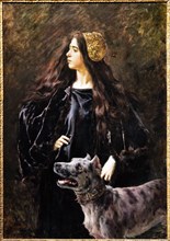 “A Lady with a Dog” by Cesare Saccaggi