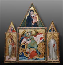 “San Michele Arcangelo che uccide il drago tra i Santi Benedetto e Bartolomeo”