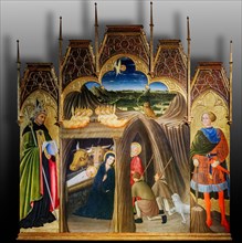 “Adorazione dei pastori tra i Santi Galgano e Agostino”