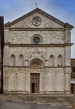 Montepulciano, church of St. Augustine: facade. Founded in 1285, the church was completely