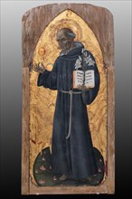 Montepulciano, church of St. Augustine: “St. Bernardine from Siena”, oil painting on canvas by