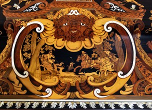 Medici Villa La Petraia: wooden inlay with hunting scene.
Villa medicea La Petraia, Firenze (FI) -