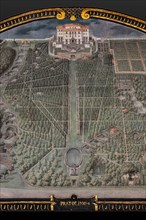 Medici Villa La Petraia: “Medici Villa of Pratolino” in the lunette called “Pratolino”, one of the