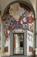 Medici Villa La Petraia, courtyard: “Clement VII crowns Charles V in Bologna”, fresco from the