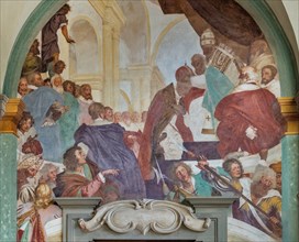 Medici Villa La Petraia, courtyard: “Clement VII crowns Charles V in Bologna”, fresco from the