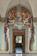 Medici Villa La Petraia, courtyard: “Catherine De’ Medici and her Children”, fresco from the cycle