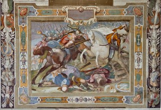 Medici Villa La Petraia, courtyard: “Battle scene”, one of the panels from the cycle of the “Deeds