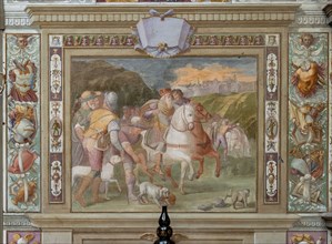 Medici Villa La Petraia, courtyard: “Scene of Hunting”, one of the panels from the cycle of the